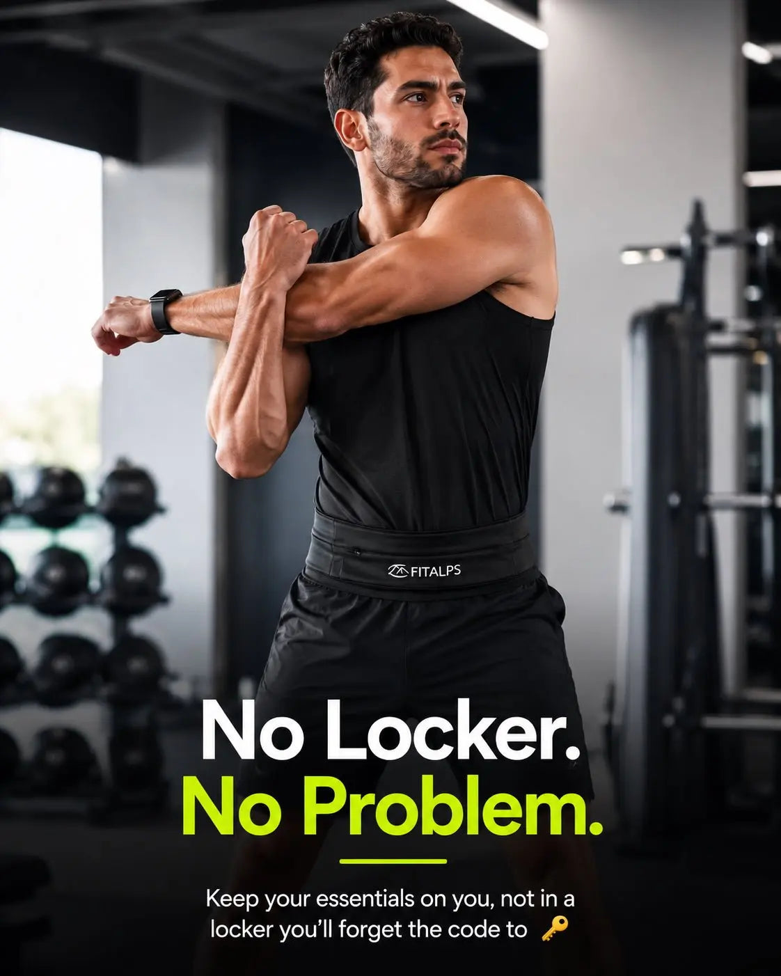 Sport Belt - best running belt/Gym/Hiking/Traveling - Fitalps - S