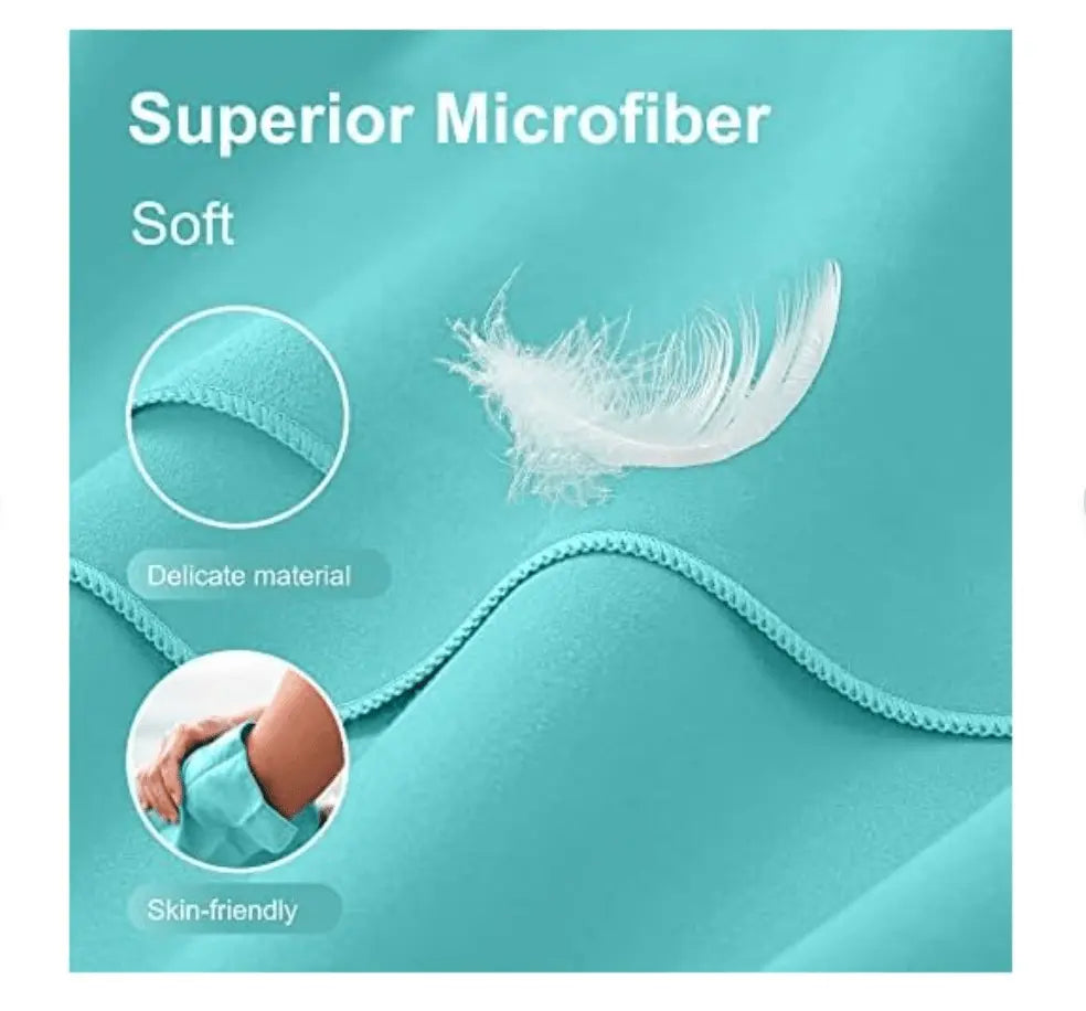 Microfiber towel 40*80 cm - Fitalps - light blue/lake green