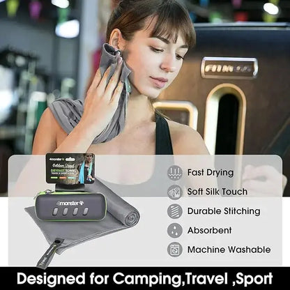 Microfiber towel 40*80 cm - Fitalps - light blue/lake green