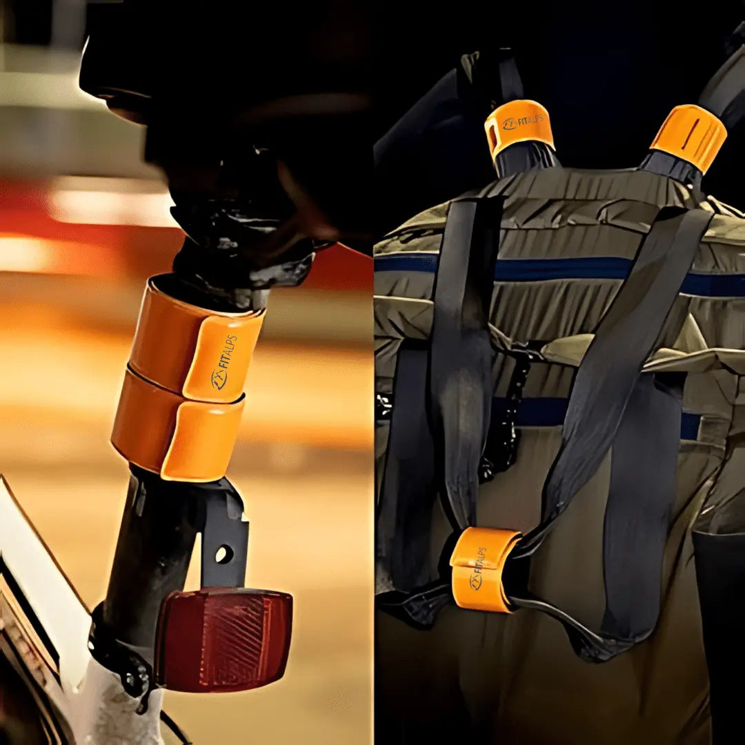 Reflective Armband - High - Visibility Safety Bands for Day & Night - Pack of 4 - Fitalps - Yellow