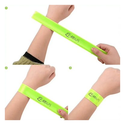 Reflective Armband - High - Visibility Safety Bands for Day & Night - Pack of 4 - Fitalps - Yellow